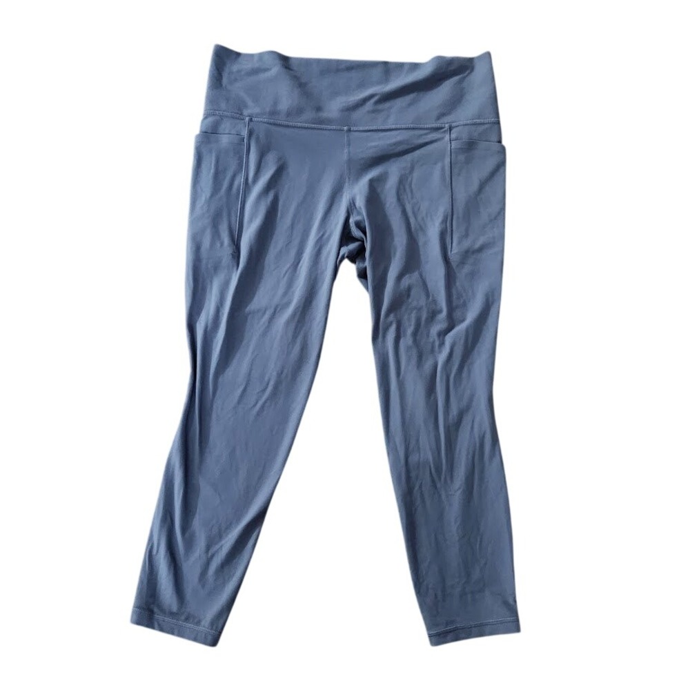 Athleta Salutation Stash Pocket II 7/8 Tight‎ Blue Grey High Rise Leggings 154